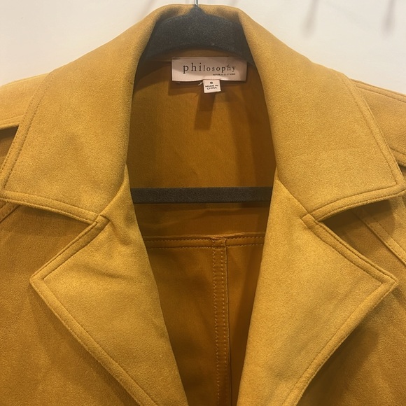 Philosophy faux suede mustard jacket - Picture 2 of 8
